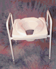Toilet frame with seat