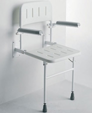 Wall-mounted shower seat