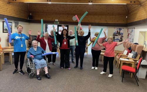 Cllr Sara Muldowney, Cabinet member for Resources, joined sheltered housing tenants at Frederick Andrews Court, Grays for an Oomph exercise session to kick off the campaign