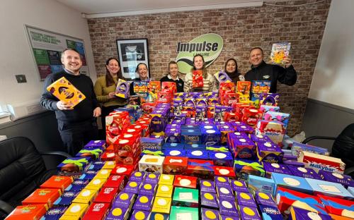Staff at Impulse Leisure with the donated eggs