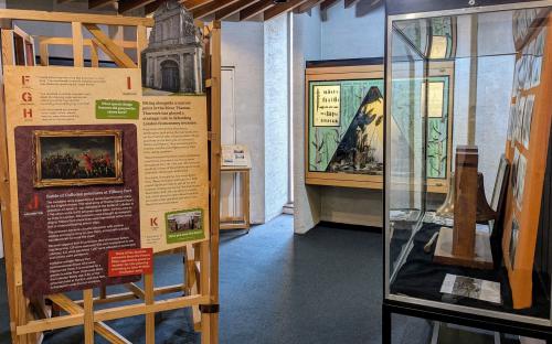 Some of the exhibits in Thurrock Museum covering different periods of Thurrock's history