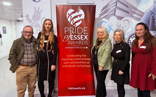 Purfleet Pantry volunteers and mayor at awards ceremony