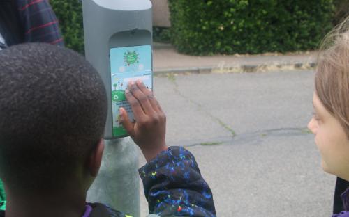 Children playing Beat the Street