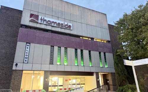 The Thameside Complex lit green