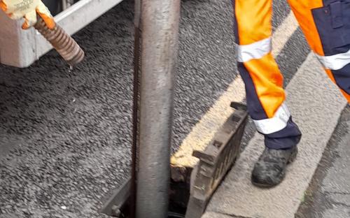 Clearing gullies in Tilbury