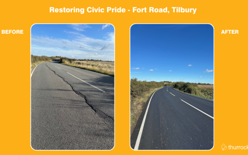 Before and After - Fort Road in Tilbury