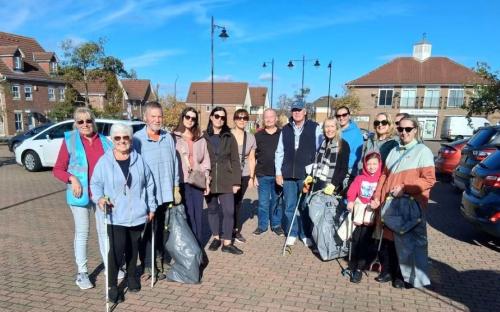 Residents litter pick up