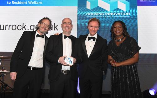 Pictured below are Alex James (Outreach Worker – left) and James Lakey (Principal Psychologist & Team Lead – holding the award)