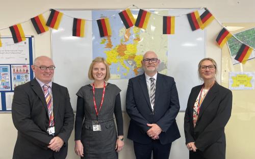 (Left to right) Terry Curtis, Carolin Tandel, Simon Bell and Cllr Vikki Hartstean