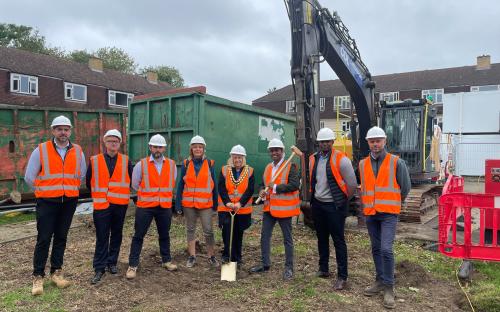 (Left to right) Wayne Bedier ,James Doubleday and Ricky Lewis from Marfleet & Bradshaw, Cllr Cathy Sisterson, Cllr Sue Shinnick, Mayor of Thurrock, Cllr Srikanth Panjala, Bruce Chibesa from Thurrock Council, and Andrew Ashley from Marfleet & Bradshaw