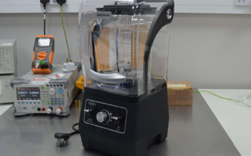 One of the food blenders being tested