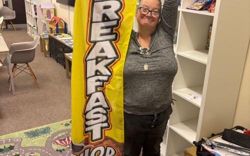 Sharon at the Breakfast Club