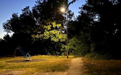 New solar powered light in action