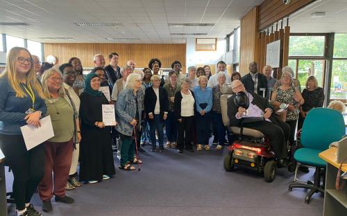 Volunteers at thank you ceremony